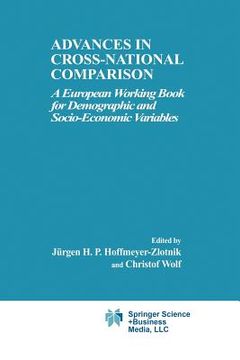 portada advances in cross-national comparison: a european working book for demographic and socio-economic variables (en Inglés)