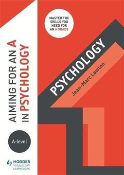 portada Aiming for an A in A-level Psychology (Paperback) (en Inglés)