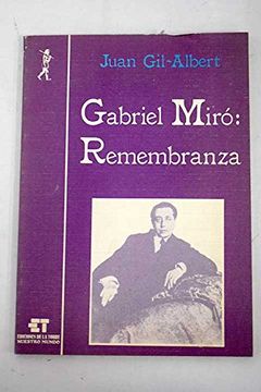 portada Gabriel Miro: Remembranza (Biblioteca de Nuestro Mundo, Logos)