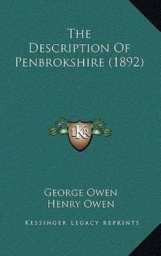 portada the description of penbrokshire (1892) (in English)