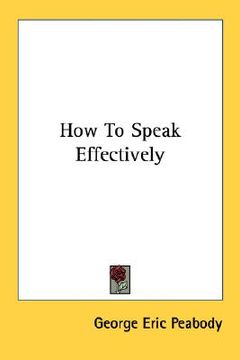 portada how to speak effectively (en Inglés)