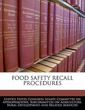 portada food safety recall procedures (en Inglés)