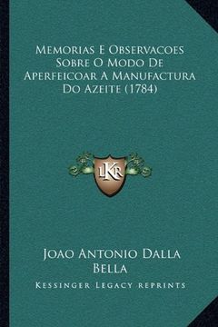 portada Memorias e Observacoes Sobre o Modo de Aperfeicoar a Manufac (in Portuguese)