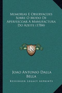 portada Memorias e Observacoes Sobre o Modo de Aperfeicoar a Manufac (en Portugués)