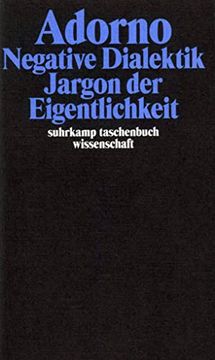 portada Adorno, Theodor w. , Bd. 6: Negative Dialektik, Jargon der Eigentlichkeit (en Alemán)