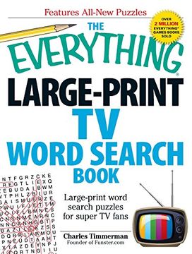 portada The Everything Large-Print tv Word Search Book: Large-Print Word Search Puzzles for Super tv Fans (en Inglés)