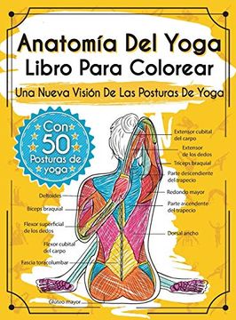portada Anatomía del Yoga Libro Para Colorear: Una Nueva Visión de las Posturas de Yoga