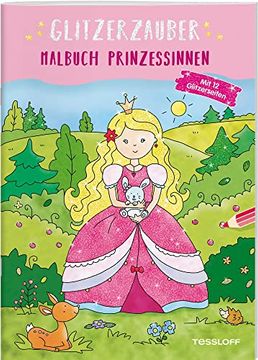 portada Glitzerzauber Malbuch. Prinzessinnen mit 12 Glitzerseiten (en Alemán)