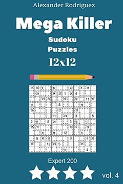 portada Mega Killer Sudoku Puzzles - Expert 200 Vol. 4 (en Inglés)