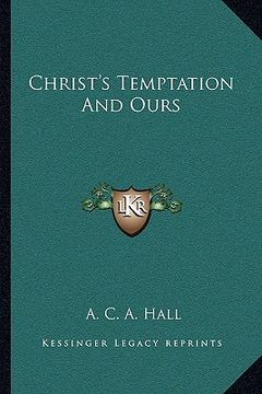 portada christ's temptation and ours (en Inglés)