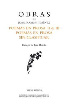 portada Obras de Juan Ramón Jiménez. Poemas en Prosa - Volúmenes ii y iii (Obras de Juan Ramón Jimenez)