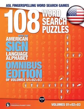 portada 108 Word Search Puzzles with the American Sign Language Alphabet Volume 04: ASL Fingerspelling Word Search Games (in English)