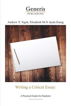 portada Writing a critical essay: A practical guide for students (in English)