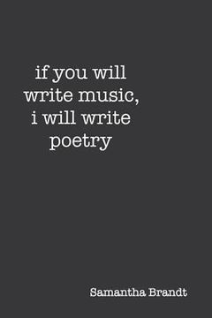 portada if you will write music, i will write poetry (en Inglés)