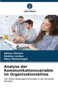 portada Analyse der Kommunikationsvariable im Organisationsklima (in German)