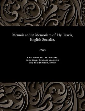 portada Memoir and in Memoriam of Hy. Travis, English Socialist,