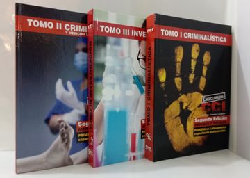 portada ENCICLOPEDIA CCI / TOMO I. CRIMINALISTICA / TOMO II. CRIMINOLOGIA Y MEDICINA LEGAL / TOMO III. INVESTIGACION / 2 ED. / PD.