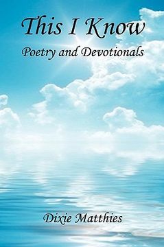 portada this i know - poetry and devotionals
