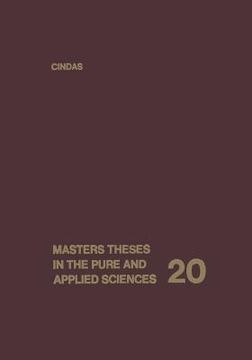 portada Masters Theses in the Pure and Applied Sciences: Volume 20: Accepted by Colleges and Universities of the United States and Canada (en Inglés)