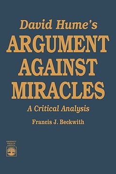 portada david hume's argument against miracles: a critical analysis (en Inglés)