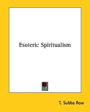 portada esoteric spiritualism (en Inglés)