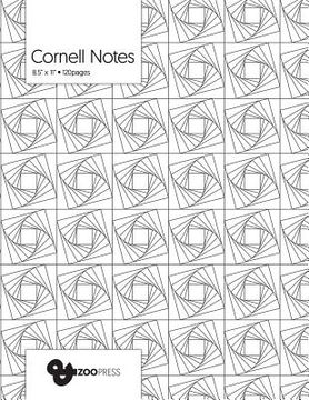 portada Cornell Notes: Geometric Vortex - Best Note Taking System for Students, Writers, Conferences. Cornell Notes Notebook. Large 8.5 x 11, (in English)