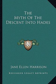 portada the myth of the descent into hades