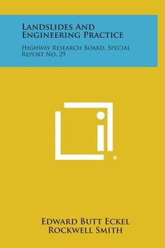 portada Landslides and Engineering Practice: Highway Research Board, Special Report No. 29 (en Inglés)