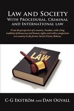 portada law and society with procedural, criminal and international law (en Inglés)