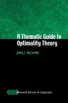 portada A Thematic Guide to Optimality Theory Hardback (Research Surveys in Linguistics) (en Inglés)