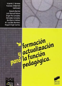 portada Formacion y Actualizacion Para La Funcion Pedagogi (Spanish Edition) (in Spanish)