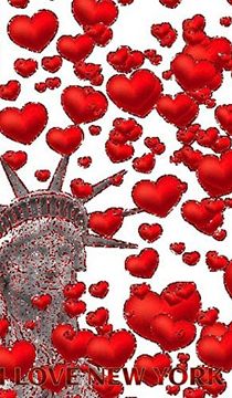 portada Statue of Liberty i Love new York red Hearts Glitter Blank Creative Valentine's Journal 