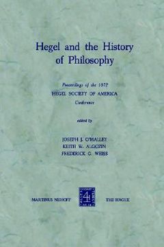 portada hegel and the history of philosophy: proceedings of the 1972 hegel society of america conference (en Inglés)