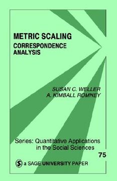 portada metric scaling: correspondence analysis (in English)