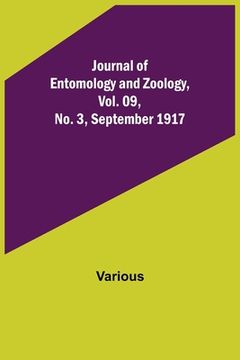 portada Journal of Entomology and Zoology, Vol. 09, No. 3, September 1917 (en Inglés)