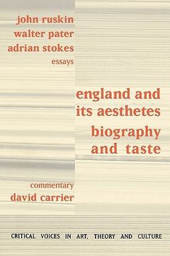 portada england and its aesthetes: biography and taste (en Inglés)