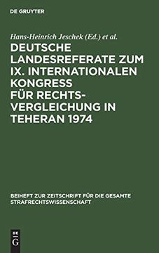 portada Deutsche Landesreferate zum ix. Internationalen Kongreß für Rechtsvergleichung in Teheran 1974 (en Alemán)