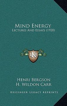 portada mind energy: lectures and essays (1920) (en Inglés)