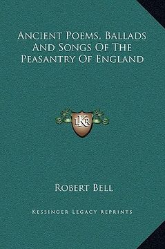 portada ancient poems, ballads and songs of the peasantry of england (en Inglés)