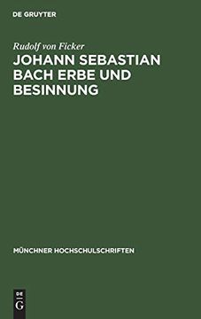 portada Johann Sebastian Bach Erbe und Besinnung (en Alemán)