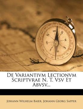 portada de variantivm lectionvm scriptvrae n. t. vsv et abvsv... (en Inglés)