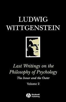 portada volume 2 last writings on the philosophy of psychology: the inner and the outer, 1949 - 1951