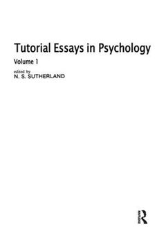 portada Tutorial Essays in Psychology: Volume 1 (en Inglés)