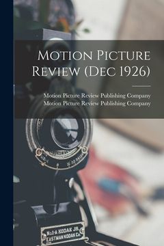 portada Motion Picture Review (Dec 1926) (in English)