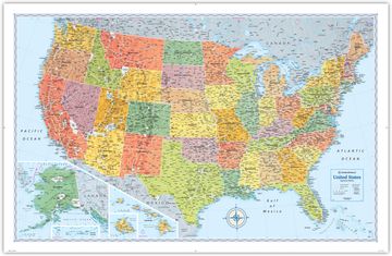 portada Rand McNally Signature Edition U.S. Wall Map - Folded (in English)