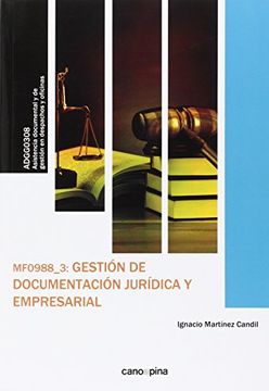 portada Mf0988 Gestión de Documentación Jurídica y Empresarial