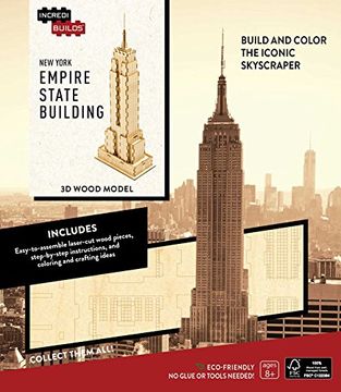 portada INew York: Empire State Building - Libro y Modelo Armable en Madera (en Inglés)