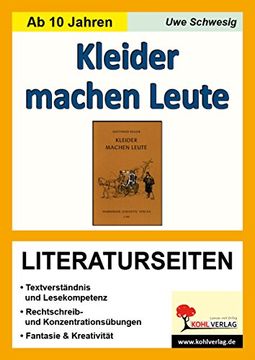 portada Kleider machen Leute / Literaturseiten: Textverständnis - Freies schreiben - Kreativität - Fantasie (in German)