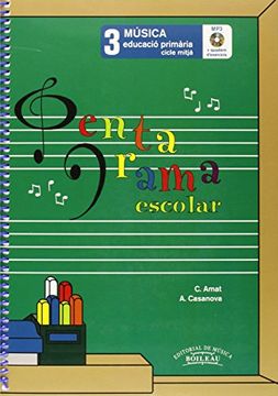 portada Pentagrama Escolar Música 3 CAT: Educació Primària. Cicle Mitjà (en Catalá)