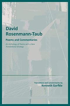 portada David Rosemann-Taub: Poems and Commentaries: An Anthology of Poems With a new Translational Strategy (Literatura y Cultura) 